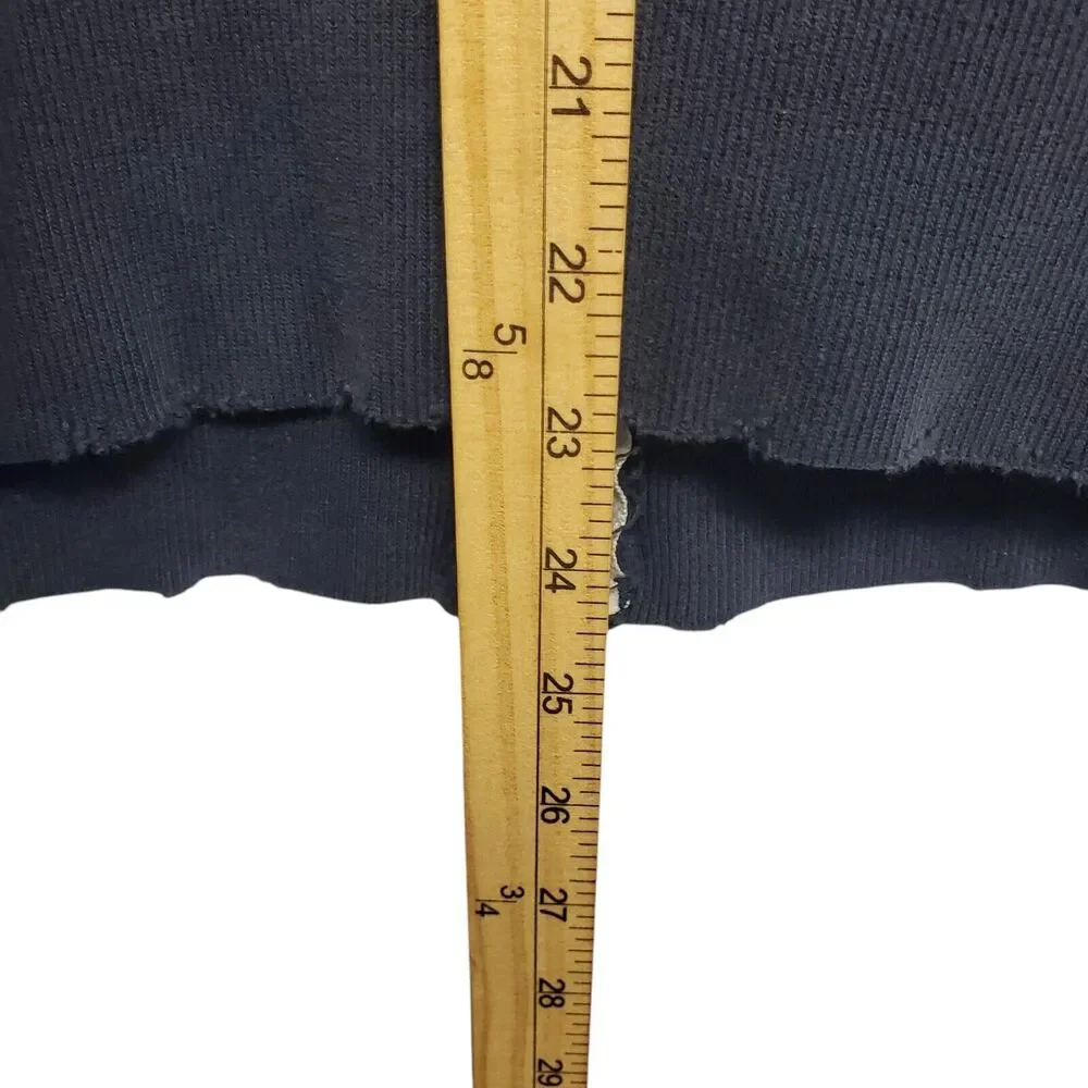 HOLLISTER Sweater Womens Medium Blue Spell Out Pockets Full Zip Hoodie Distress